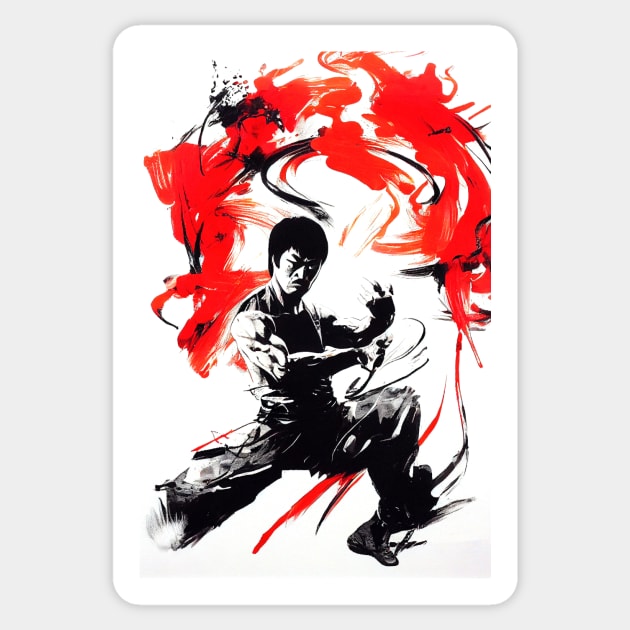 Martial Art Kung Fu Wild Nature Free Spirit Art Brush Painting Sticker by Cubebox